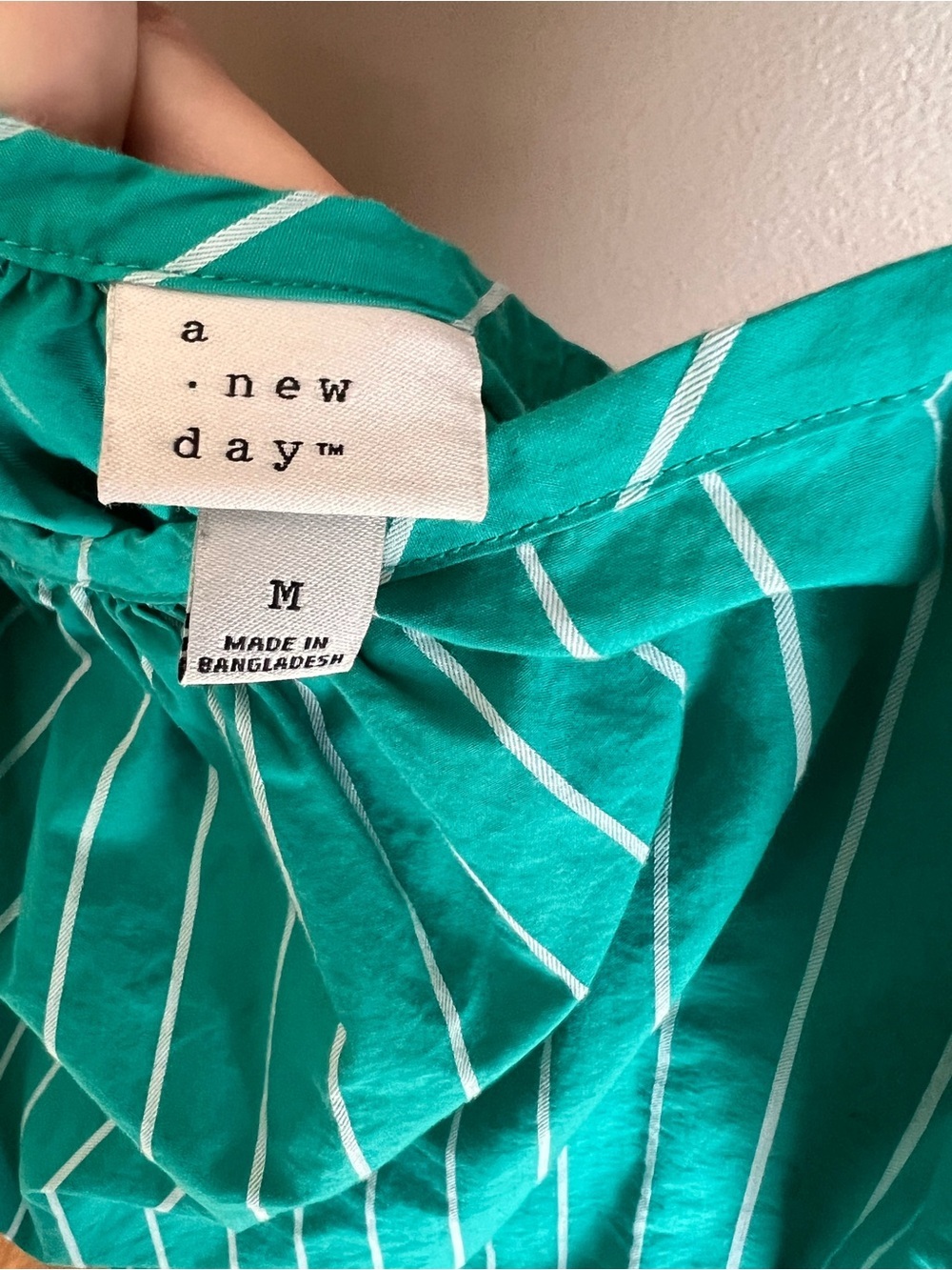Green Striped Spaghetti Strap Sundress - Picture 3 of 3